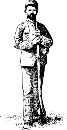 Vectoor image of Spanish frontier soldier