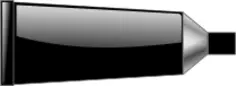 Vector clip art of black colour tube