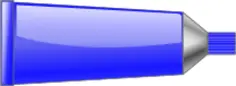 Vector illustration of blue colour tube