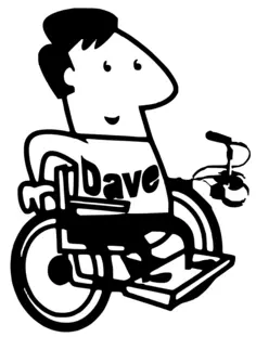 Vector graphics of handicapped man