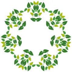 Star shaped leafy pattern graphics