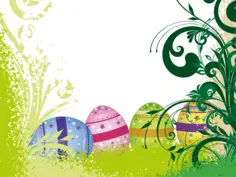 Vector illustration of Easter poster with eggs