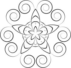 Vector graphics of swirling petals floral design