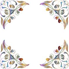Vector image of floral decorations