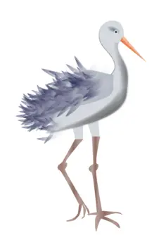 Vector illustration of a stork