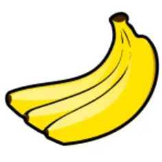 Three yellow bananas
