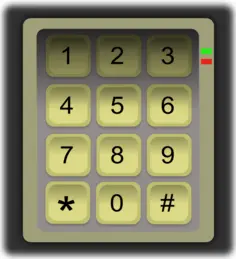 Keypad vector clip art