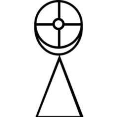 Earth and Pluto ancient symbol graphics