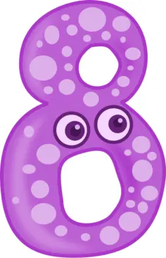 Number 8 - animal shape