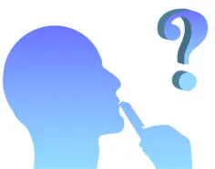 Deep thought man silhouette vector drawing