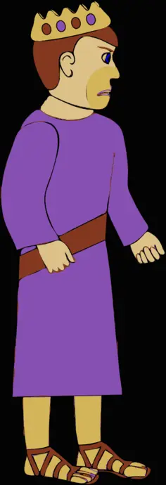 Vector clip art of unhappy king