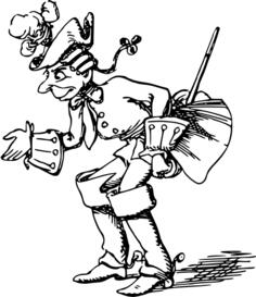 Slim sailor comic character drawing