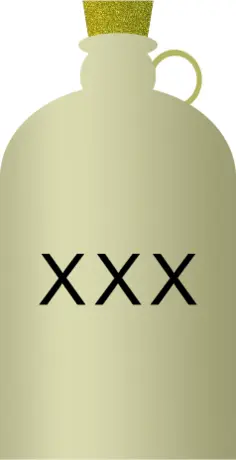 Vector clip art of a jug with toxic water inside.