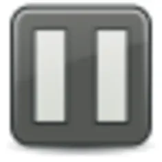 Grayscale vector image of color button - PAUSE