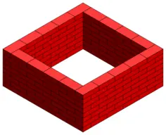 Intact brick wall vector image
