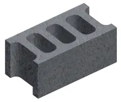 Vector clip art of hollow black brick