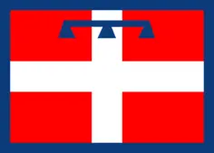 Piedmont region flag vector illustration