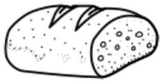 Outline vector image of bread