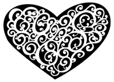 Ornamental heart vector image