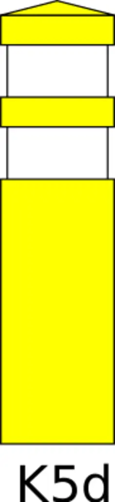 Vector illustration of yellow self-lifting traffic beacon