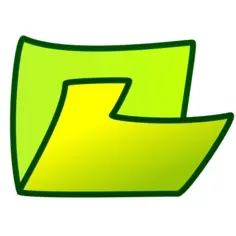 Vector illustration of freehand drawn green folder icon
