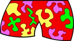 Vector illustration of swim trunks