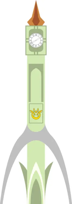 Kota Bharu Clock Tower vector illustration
