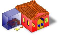 Vector illustration of game tavern