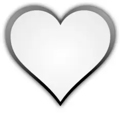 Black and white symmetrical heart shape