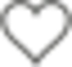 White heart with thick brown border vector clip art