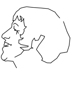 Lotte Lenya line art vector drawing
