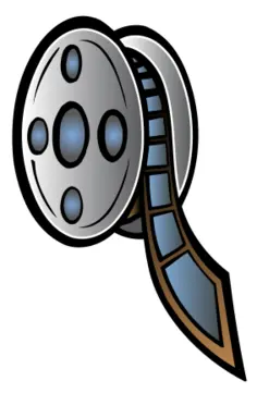 Side angle roll of film vector image
