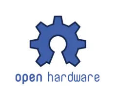 Open hardware blue sign vector image