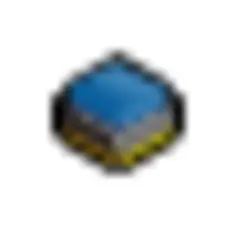 Vector image of blue 3D CPU icon
