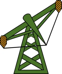 Natural gas pump vector drawing