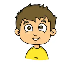 Smiling face of a child vector drawing