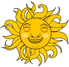 Summer smiling Sun vector image
