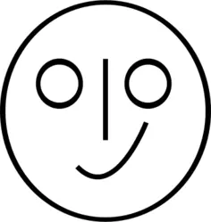 Vector clip art of blank circular smile face