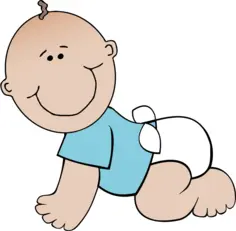 Baby boy crawling vector image