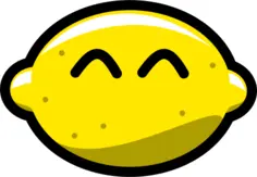 Vector illustration of lemon smiling at you
