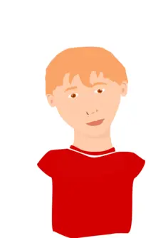 Vector clip art of boy with ginger hair