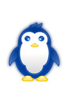 Vector graphics of baby penguin