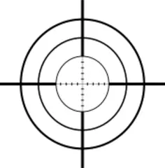 Sniper crosshairs vector drawing