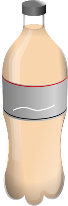 Coke PET bottle vector drawing