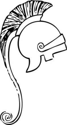 Athenian officer's helmet vector illustration
