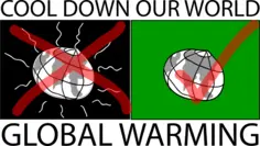 Vector clip art of global warming sign