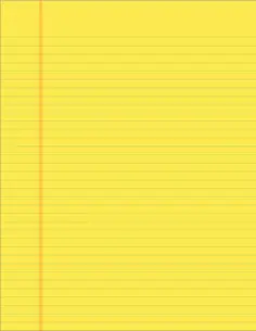 Vector image of yellow multi-layered lined leaf of paper