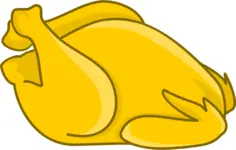 Vector drawing of chicken ready to be baked
