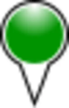 Map pointer green color vector drawing