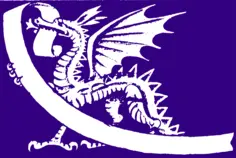 Vector image of purple dragon